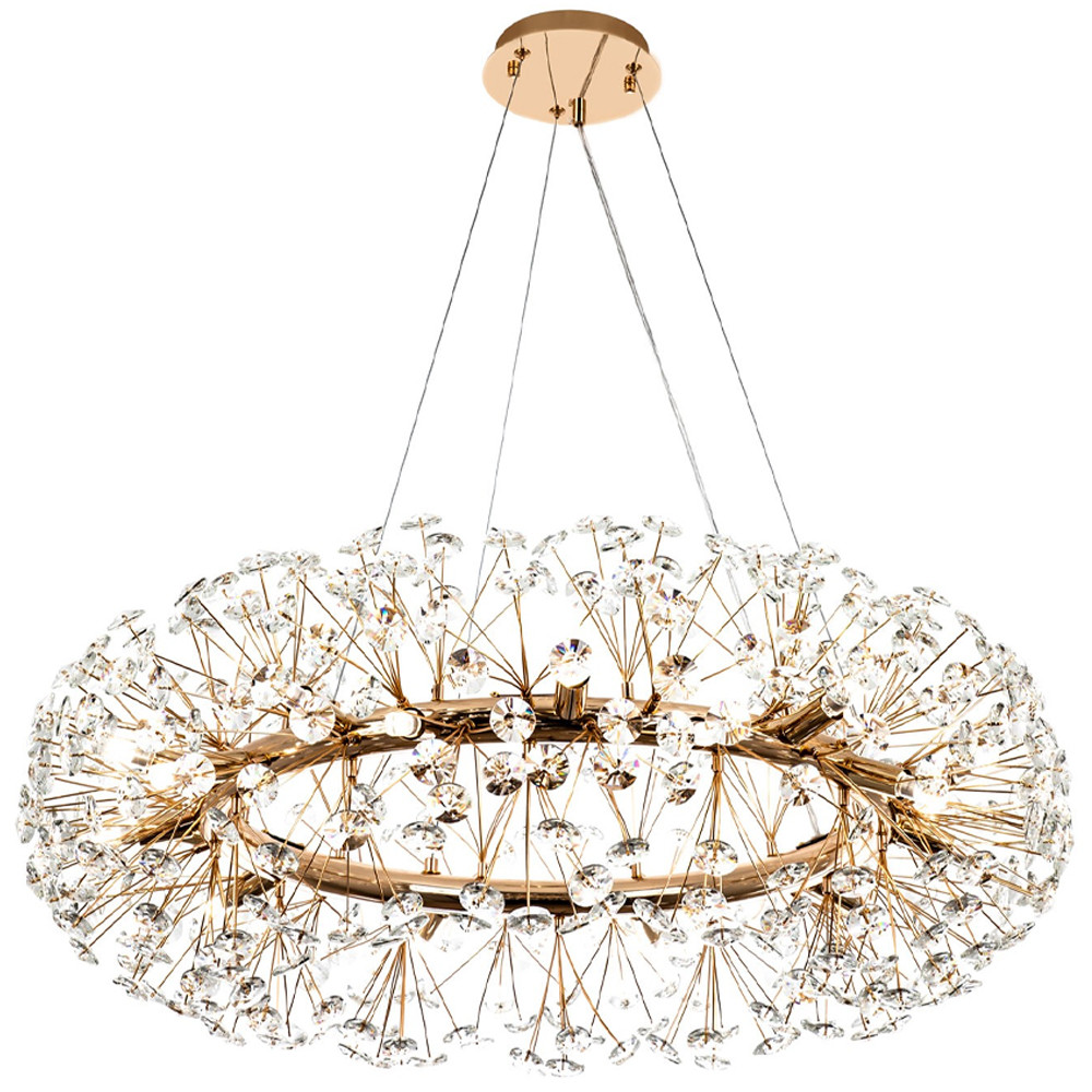 Круглая подвесная люстра Crystal Dandelions Chandelier