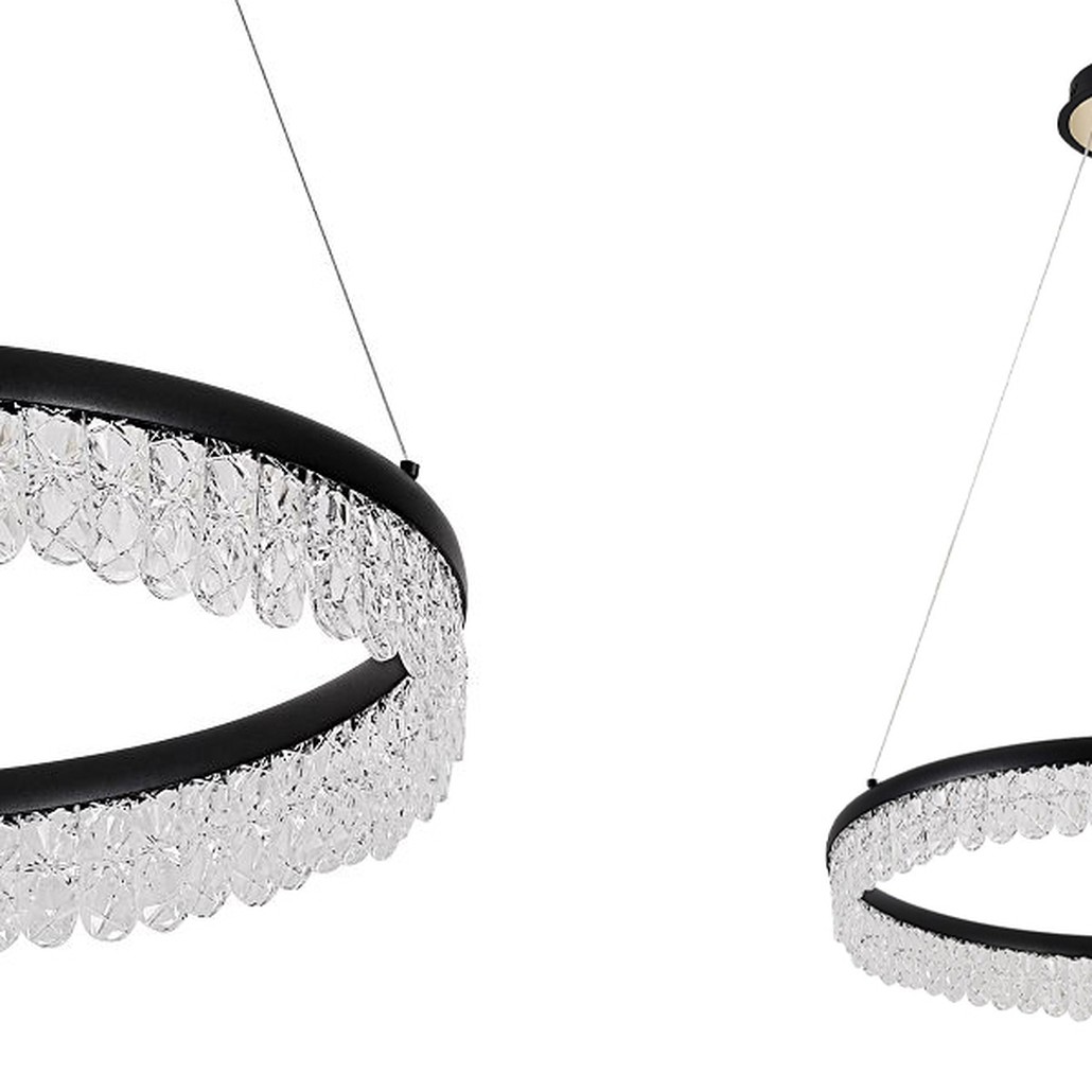Круглая светодиодная люстра Pettico Black