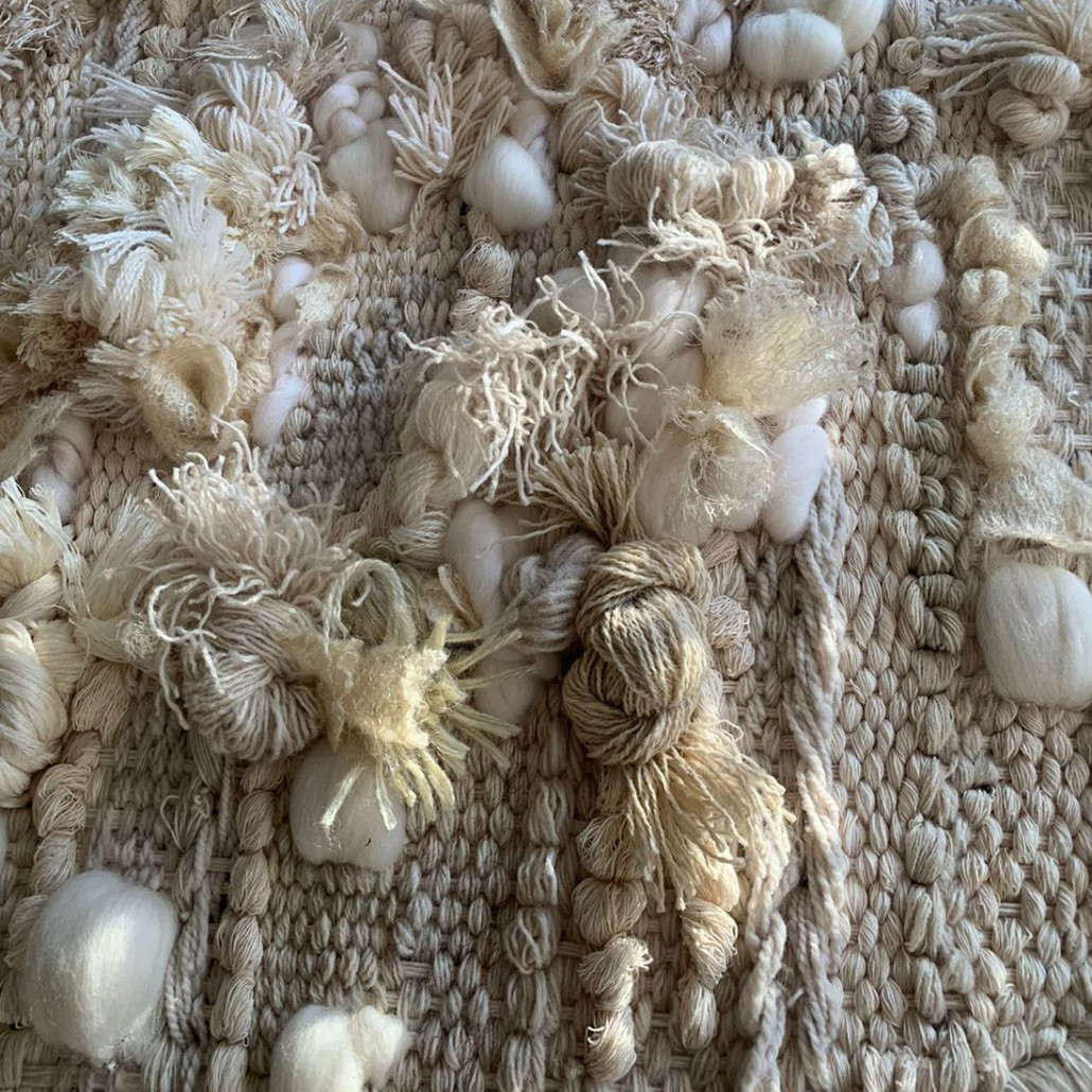 Круглый Вязанный Гобелен Абстракция Breath of Mist Wall Hanging