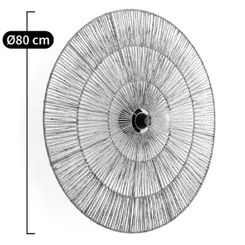 Круглый настенный светильник с декором из пеньковой веревки Alano Wall Lamp