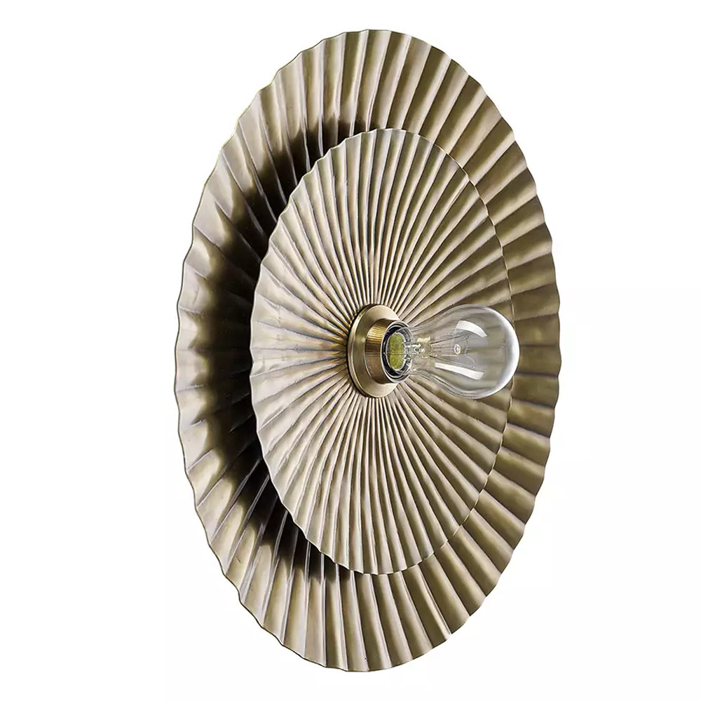 Круглый настенный фактурный светильник Textured Wall Disk
