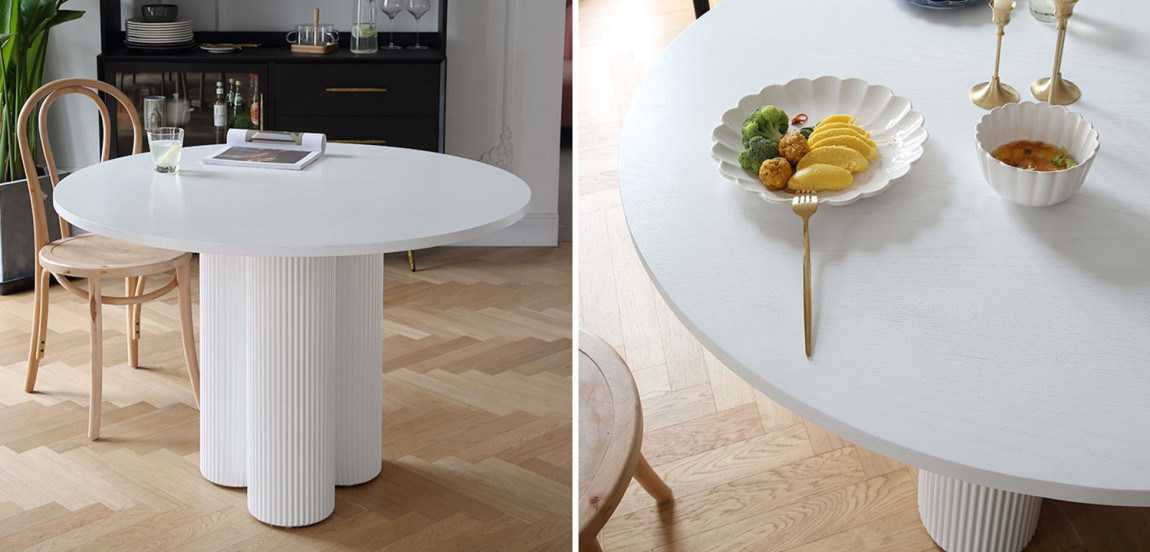 Круглый обеденный стол Hope White Round Dining Table