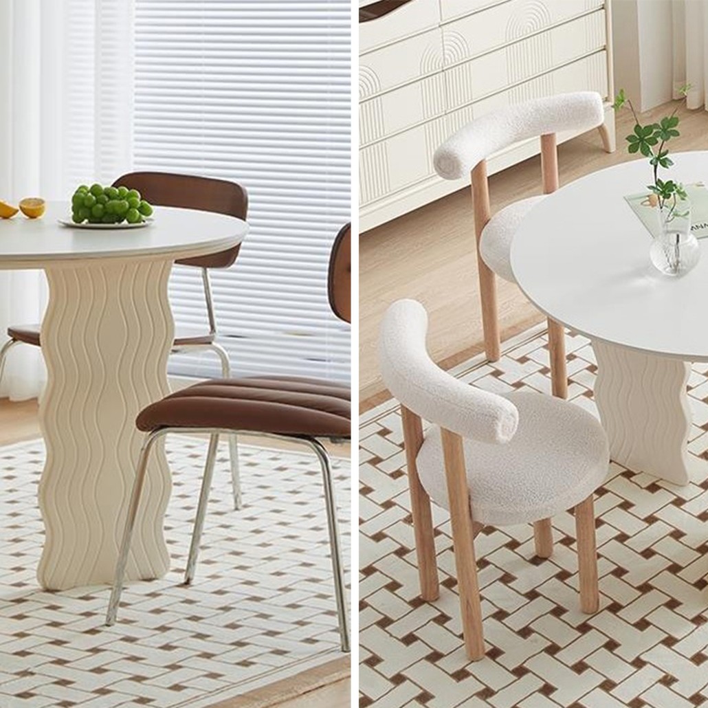 Круглый обеденный стол Lam Curved Dining Table