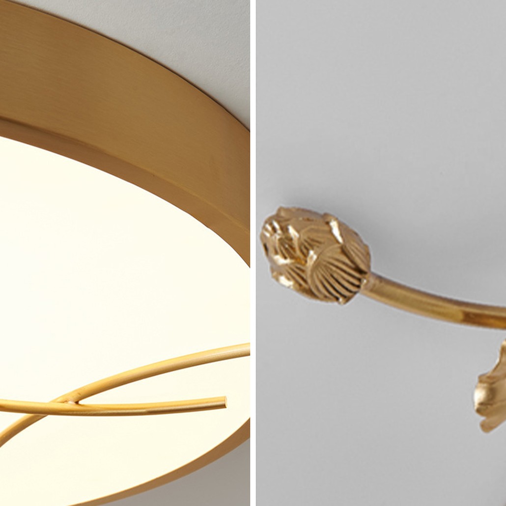 Круглый потолочный светильник Gold Fish Round Ceiling Lamp Золотой