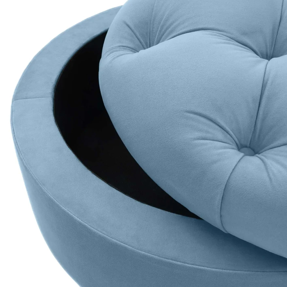 Круглый пуф на ножках Cheryl Pouf Light