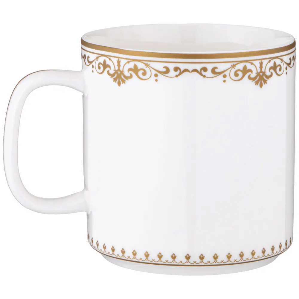 Кружка из фарфора белая с изображением лошади 400 мл Porcelain Horse Set