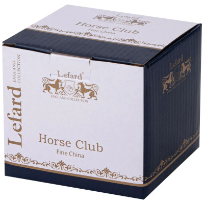 Кружка из фарфора белая с изображением лошади 400 мл Porcelain Horse Set