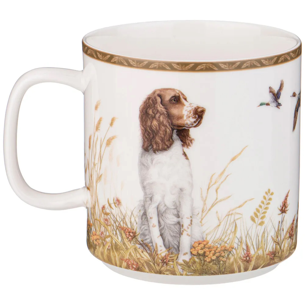 Кружка из фарфора с изображением фазанов и собаки 400 мл Hunting Porcelain Collection
