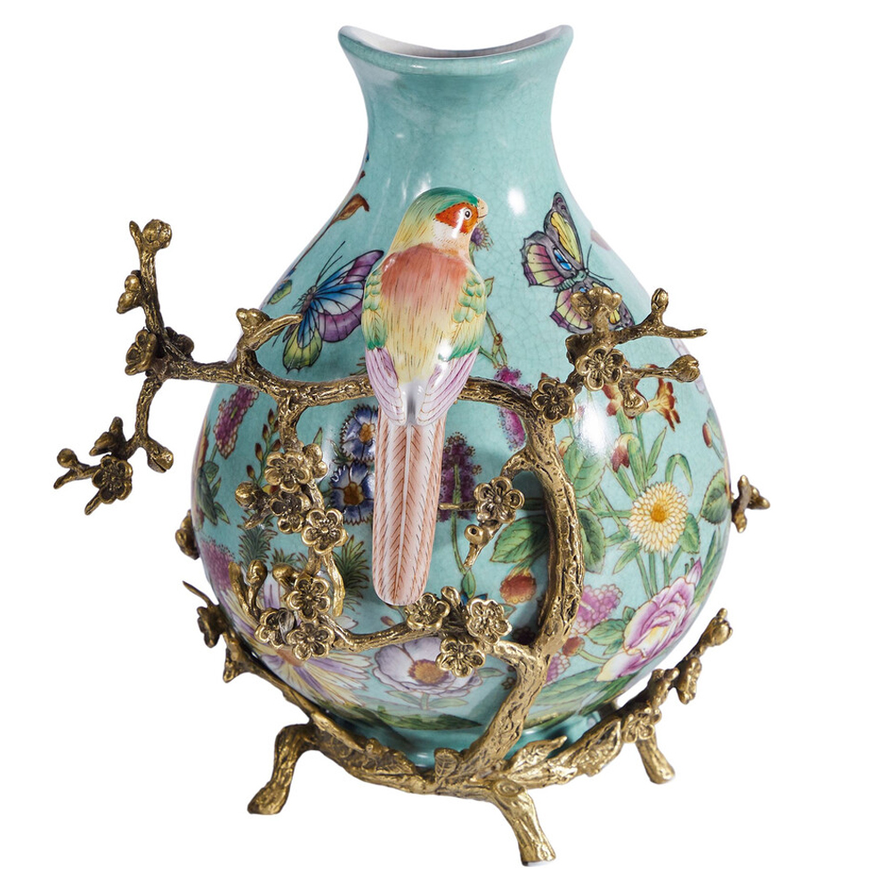 Кувшин с птичкой и  цветочным рисунком Blue Garden