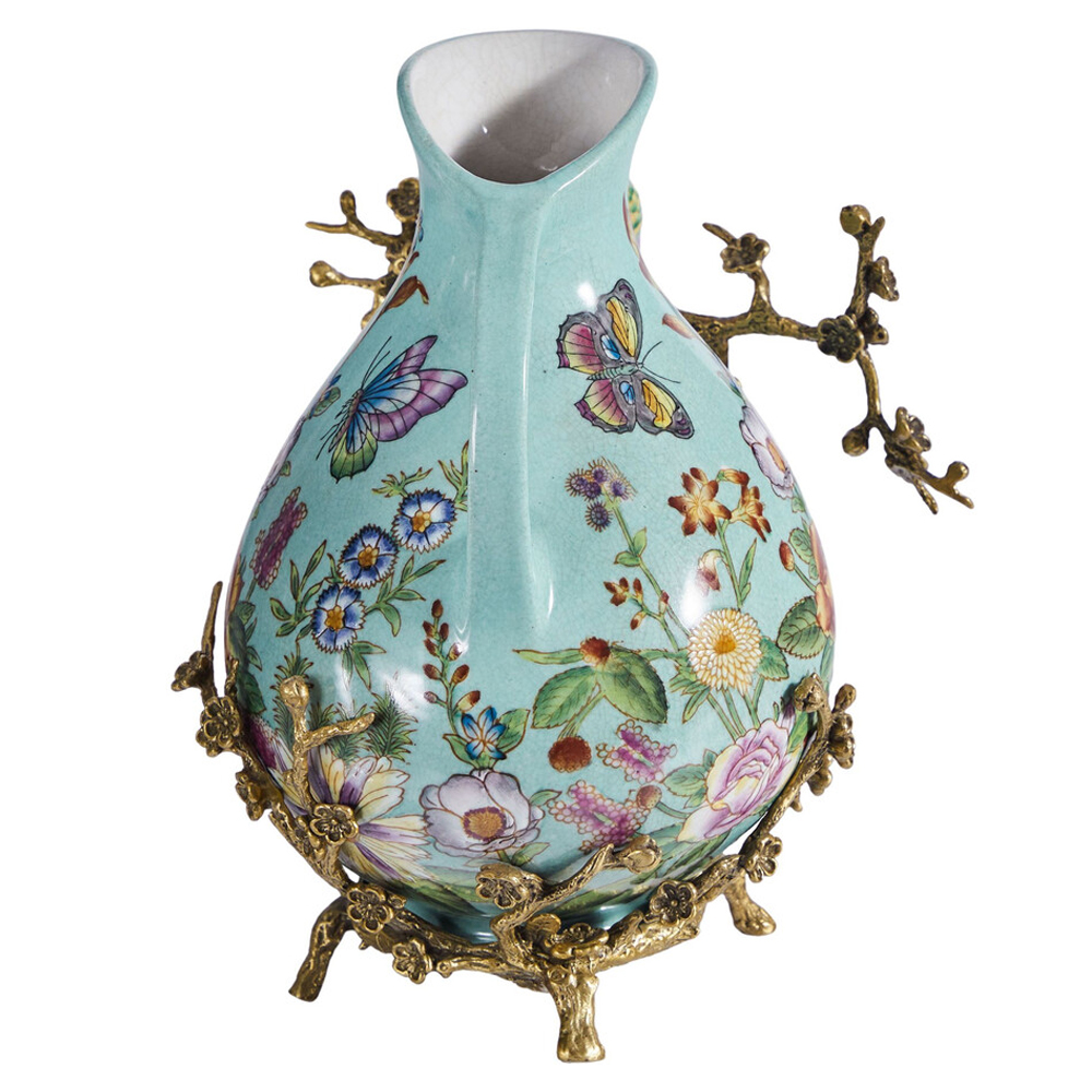 Кувшин с птичкой и  цветочным рисунком Blue Garden