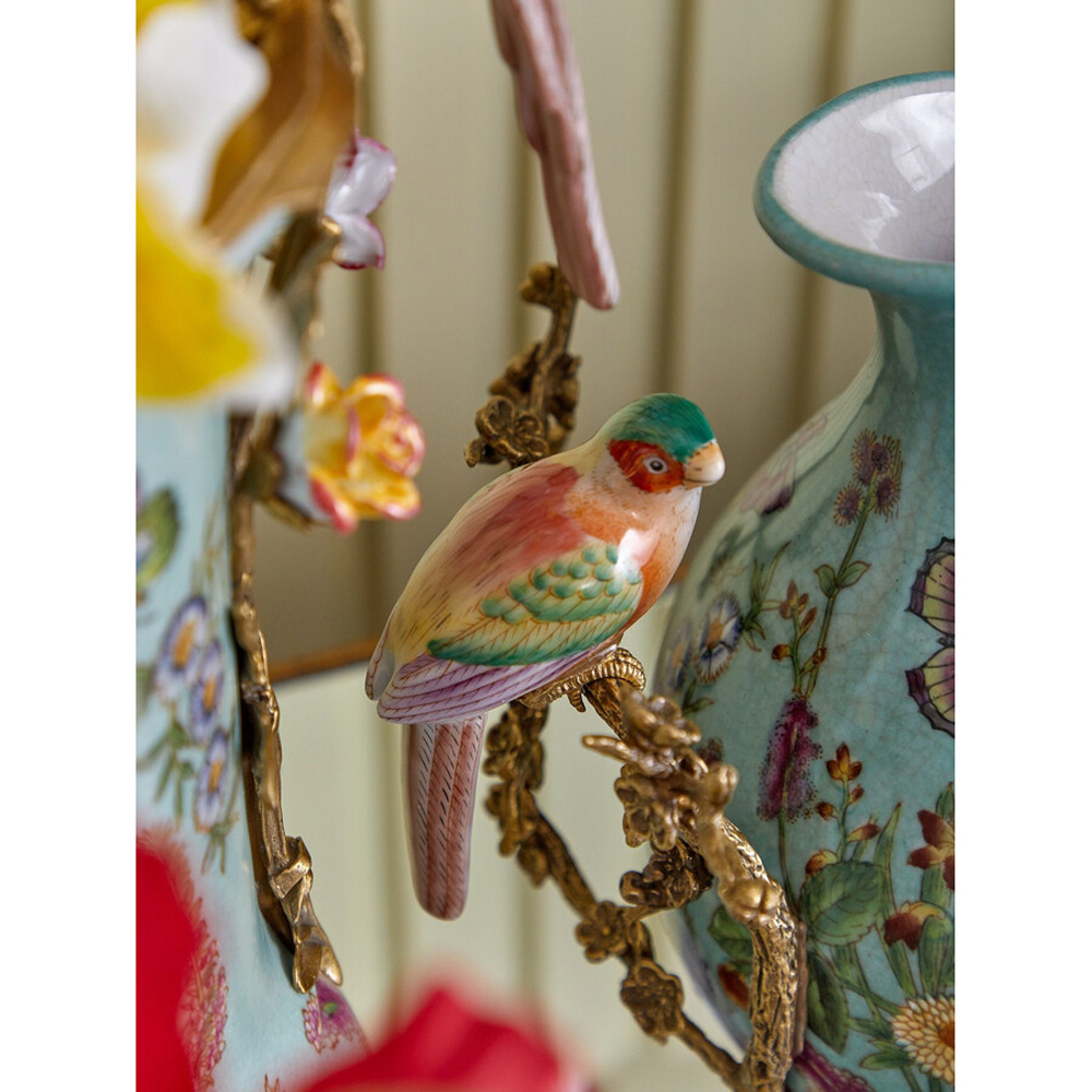 Кувшин с птичкой и  цветочным рисунком Blue Garden