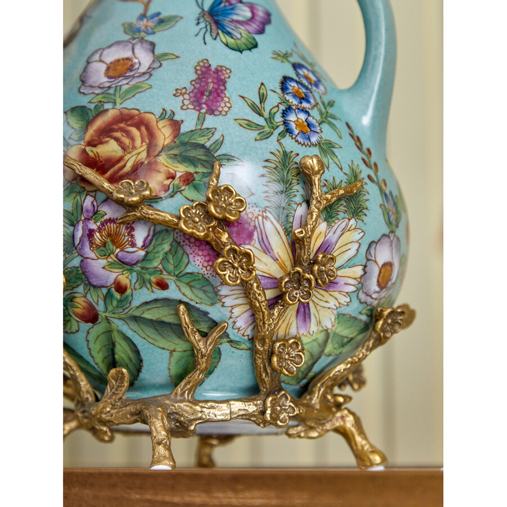 Кувшин с птичкой и  цветочным рисунком Blue Garden