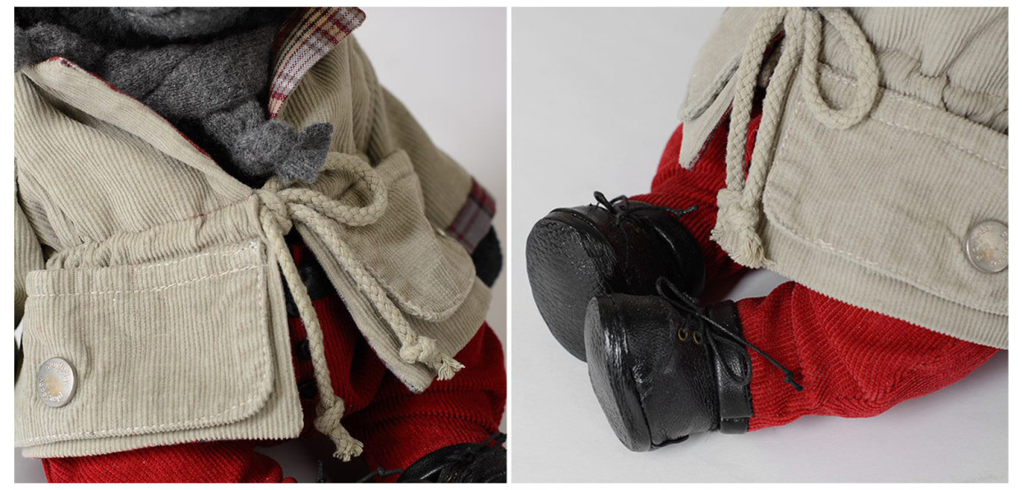 Кукла Медвежонок в плаще авторская работа Ирины Прониной