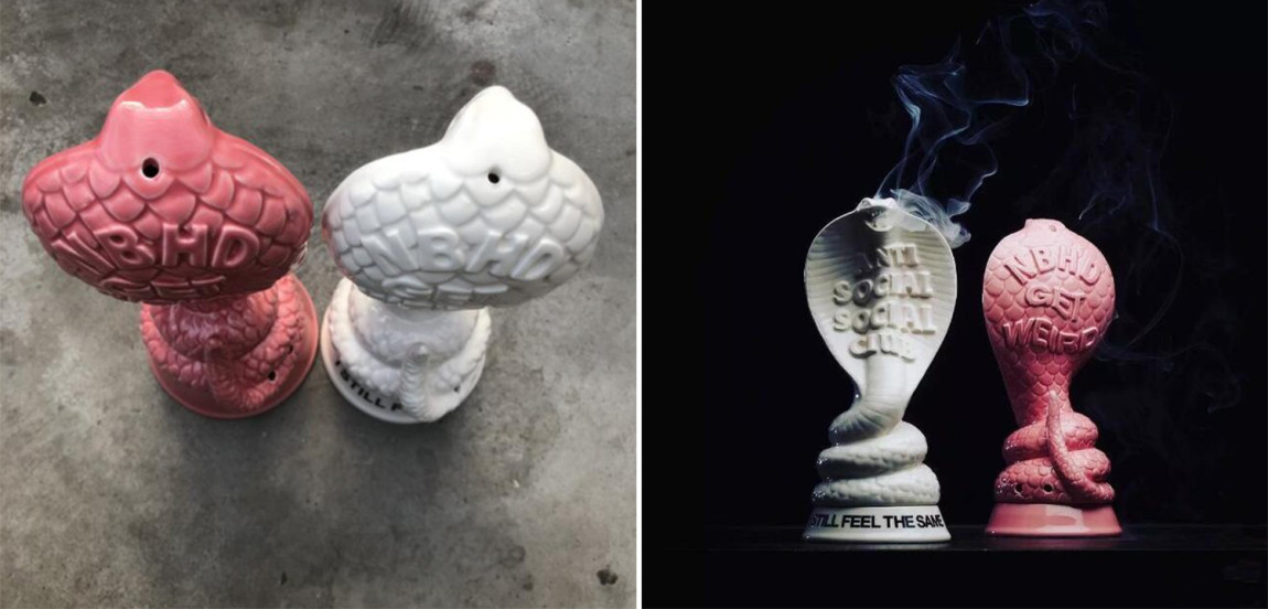 Курильница в виде кобры белая