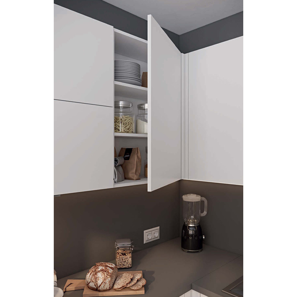 Кухонный гарнитур белый акриловый фасад Eveline White Kitchen Set