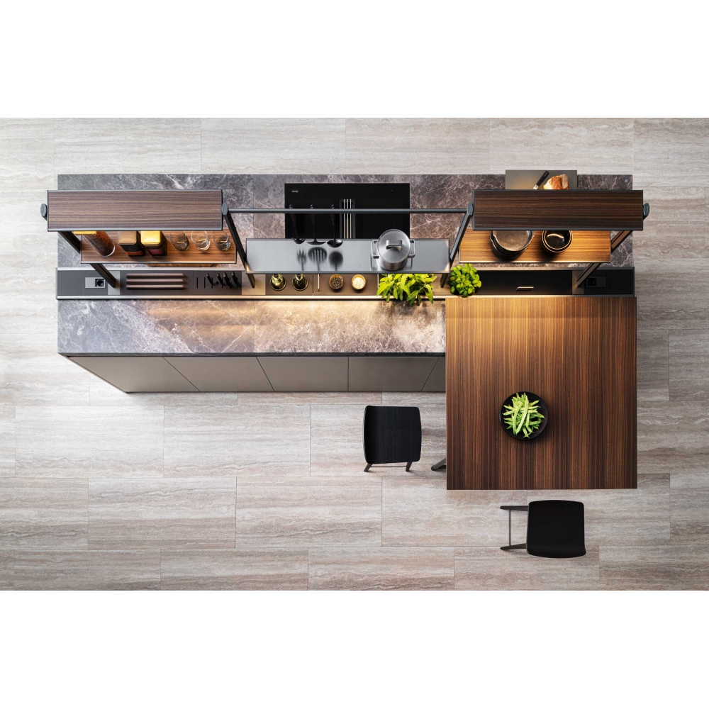 Кухонный гарнитур из камня и дерева SISTEMA XY Dada Engenereed Kitchen