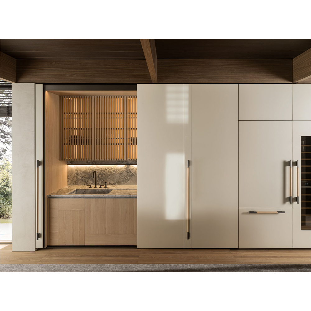 Кухонный гарнитур из камня и дерева с раздвижными дверцами TIVALÌ 2.0 Dada Engenereed Kitchen