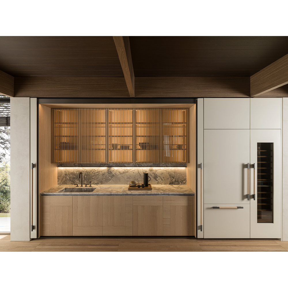 Кухонный гарнитур из камня и дерева с раздвижными дверцами TIVALÌ 2.0 Dada Engenereed Kitchen