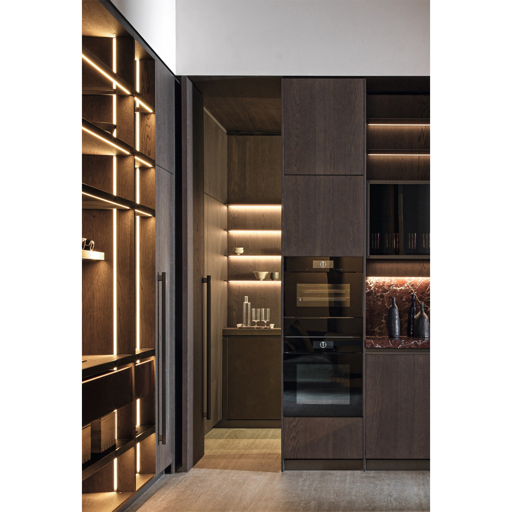 Кухонный гарнитур из красного мрамора и дерева VVD Dada Engenereed Kitchen