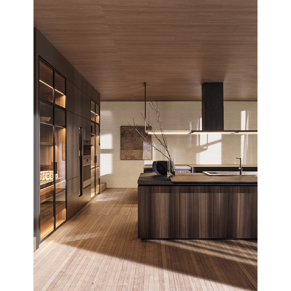 Кухонный гарнитур из массива дерева и камня HI-LINE 6 FRAME DOOR Dada Engenereed Kitchen