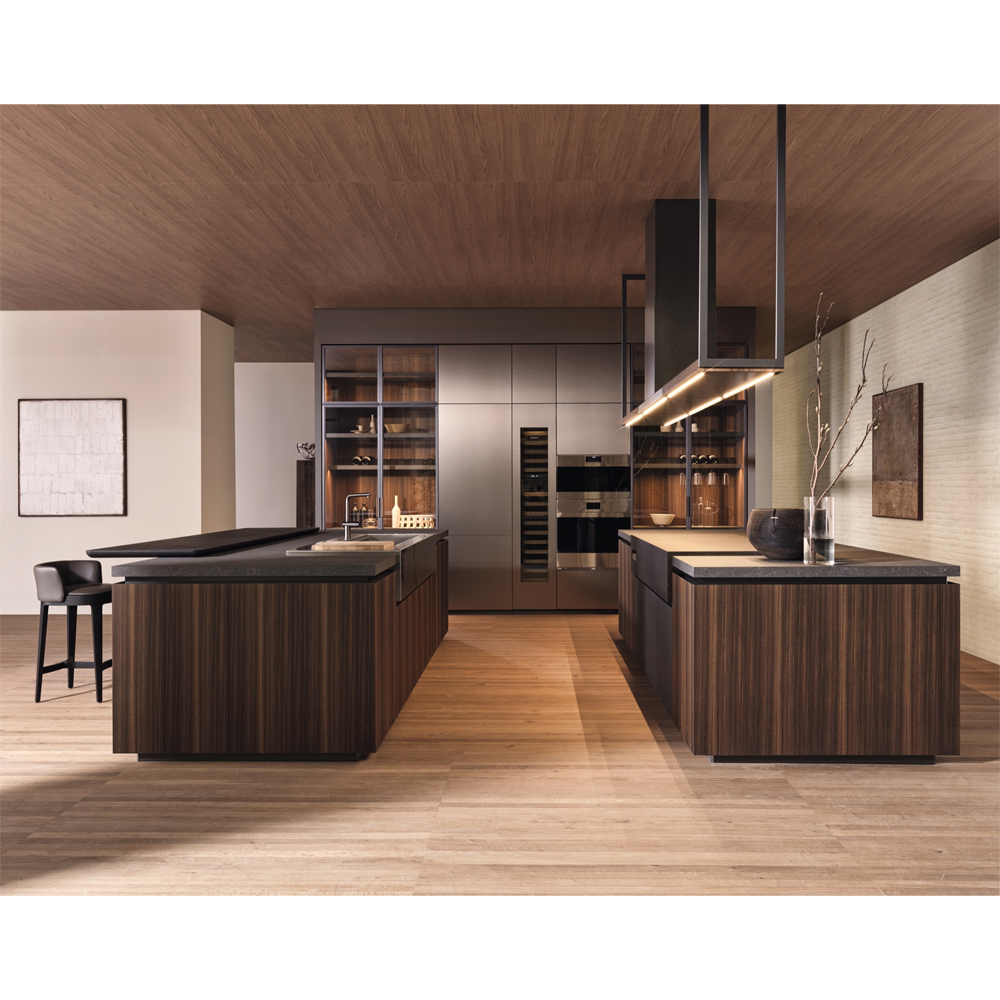 Кухонный гарнитур из массива дерева и камня HI-LINE 6 FRAME DOOR Dada Engenereed Kitchen