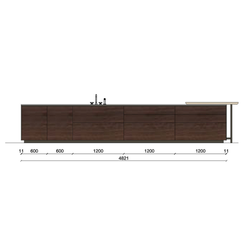 Кухонный гарнитур из массива дерева и металла HI-LINE 6 Dada Engenereed Kitchen
