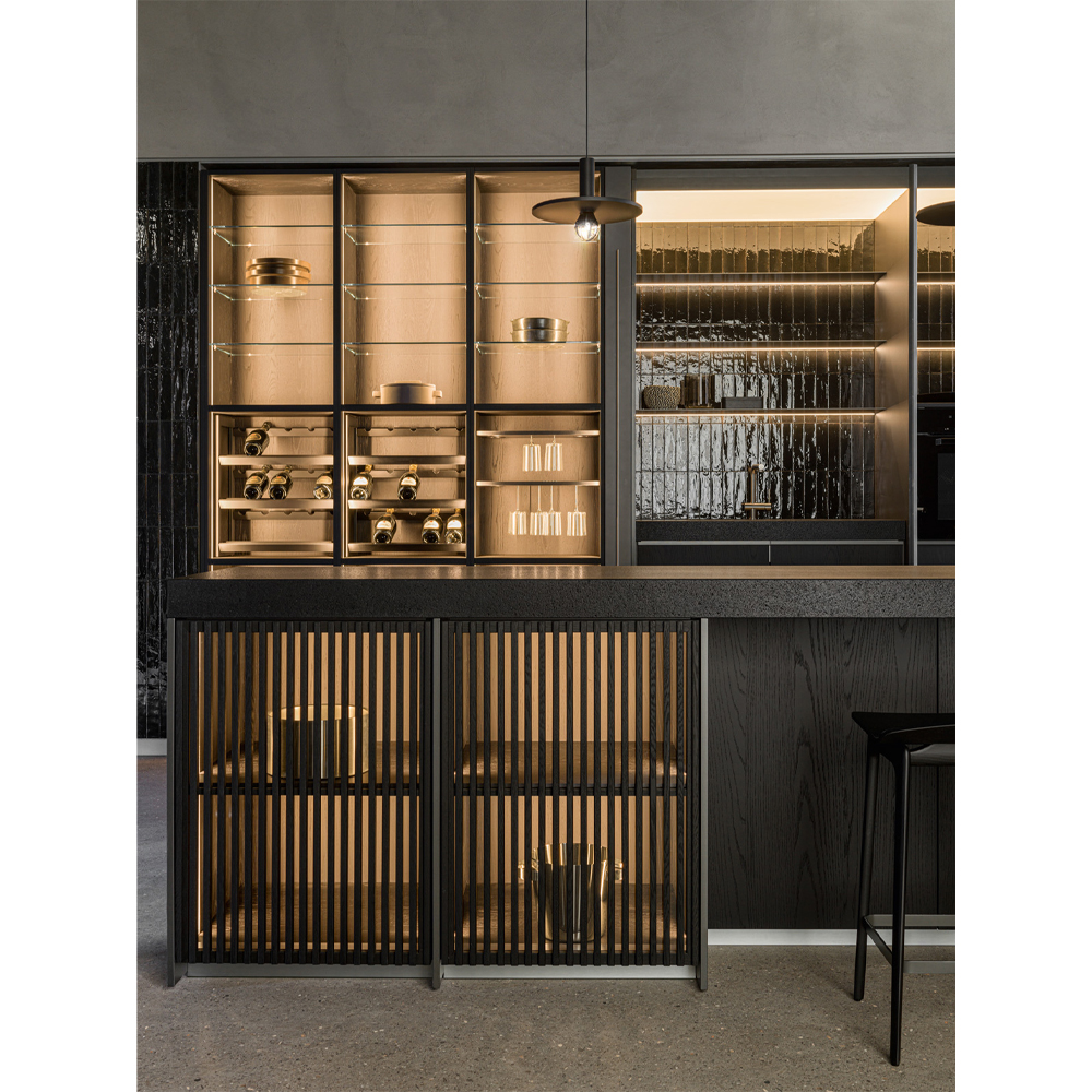 Кухонный гарнитур из массива дуба и камня Ratio Dada Engenereed