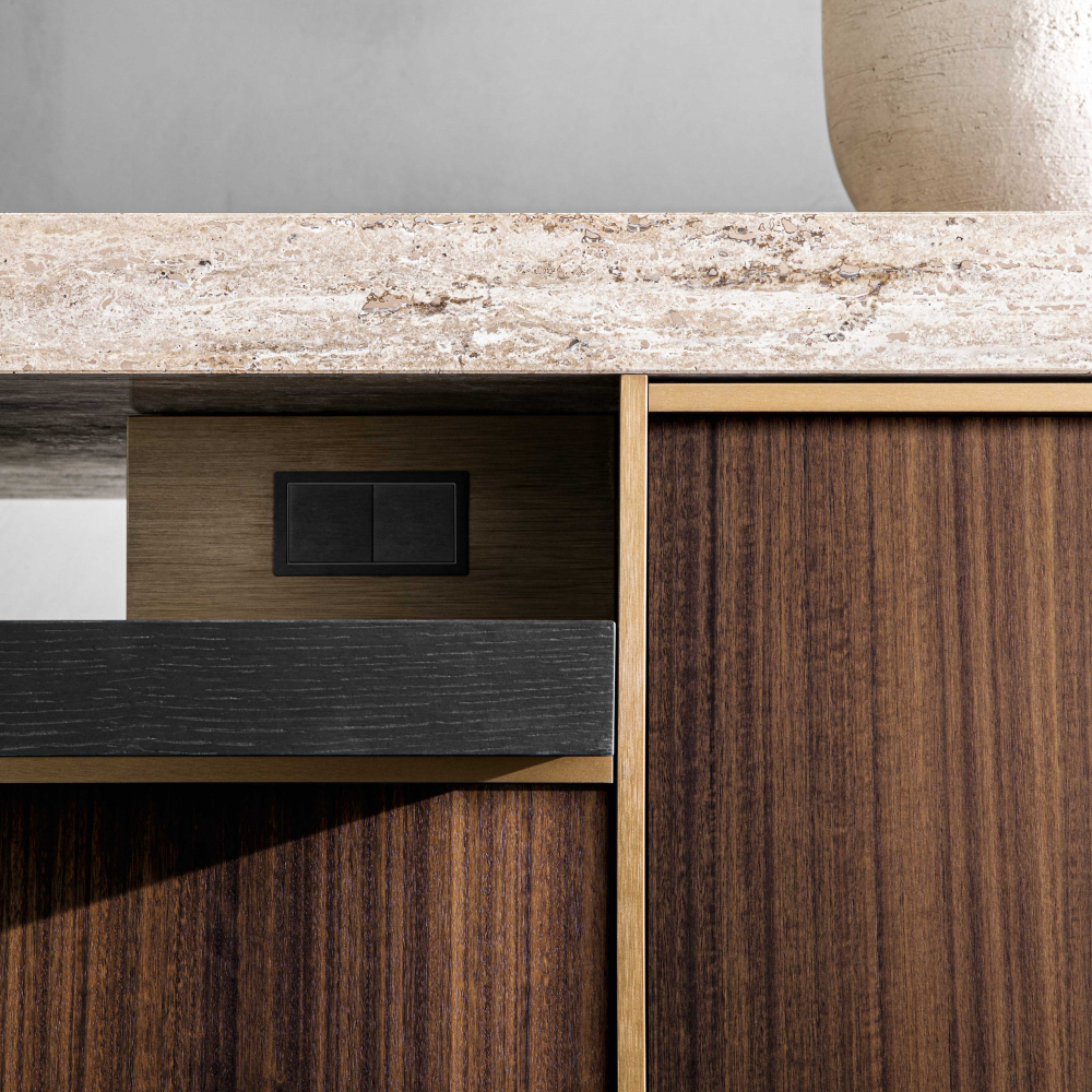 Кухонный гарнитур из массива дуба и камня Ratio Dada Engenereed