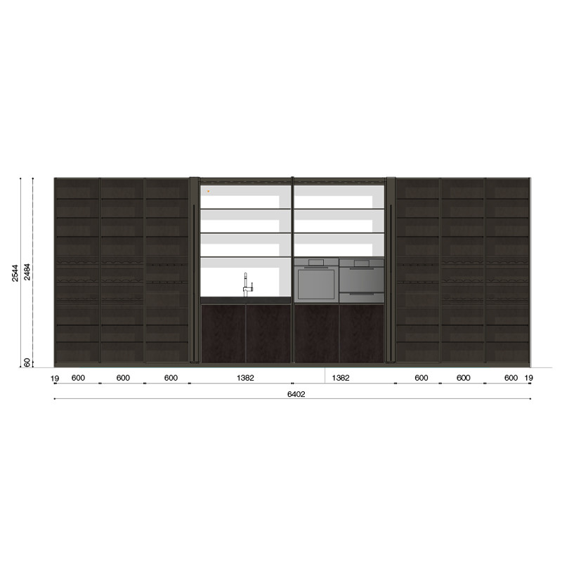 Кухонный гарнитур из массива дуба и камня Ratio Dada Engenereed