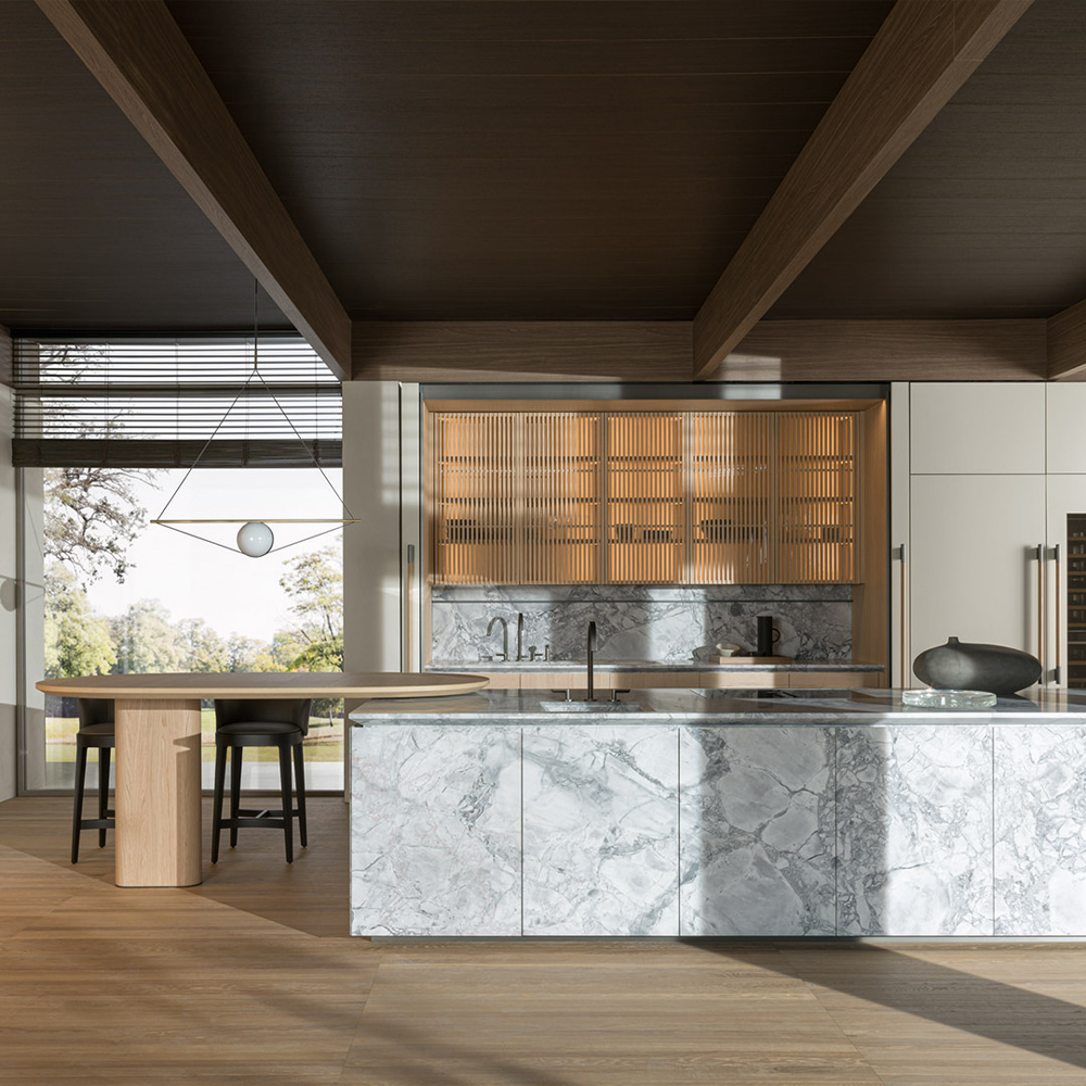 Кухонный гарнитур из натурального камня и дерева INTERSECTION Dada Engenereed Kitchen