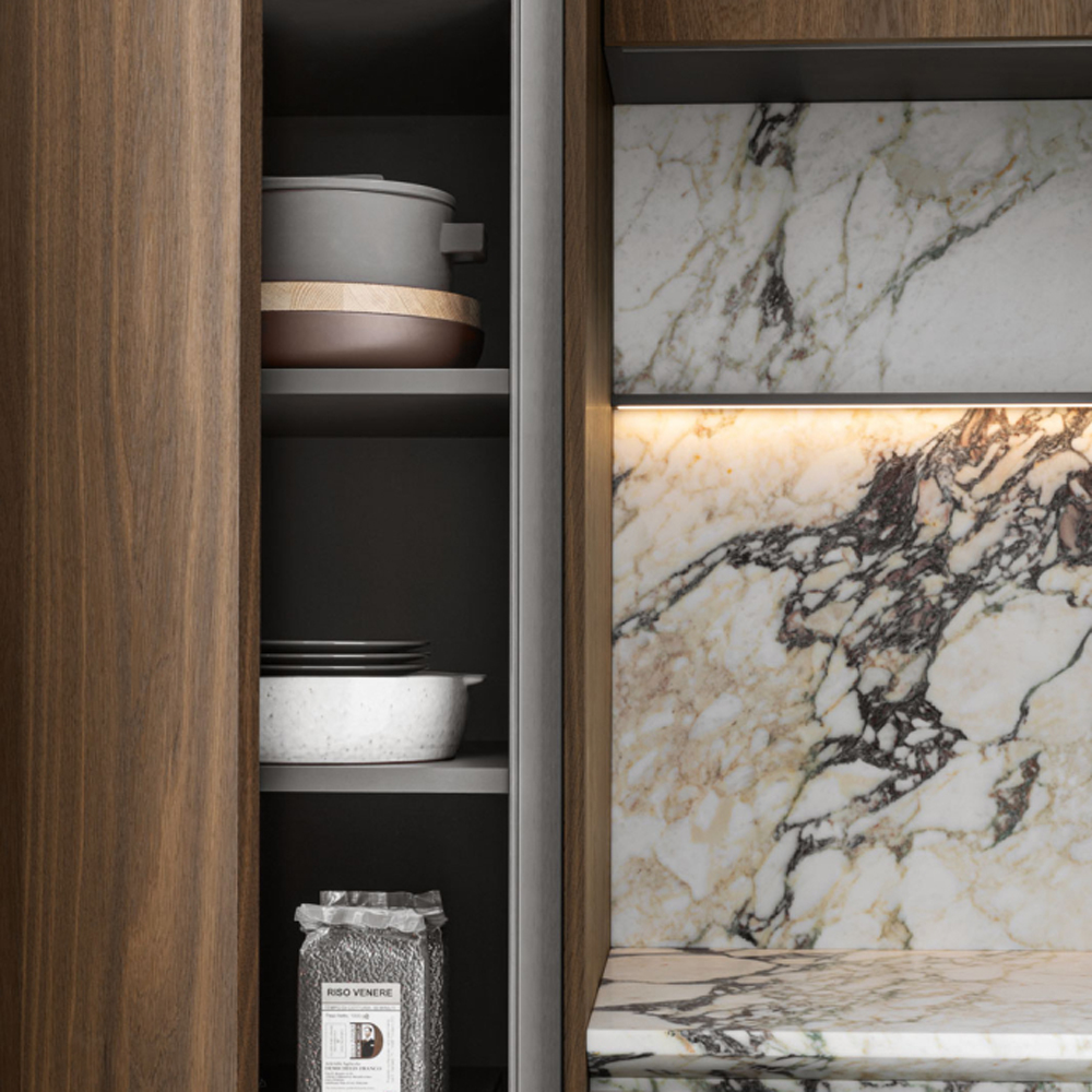 Кухонный гарнитур из натурального камня и дерева INTERSECTION Dada Engenereed Kitchen