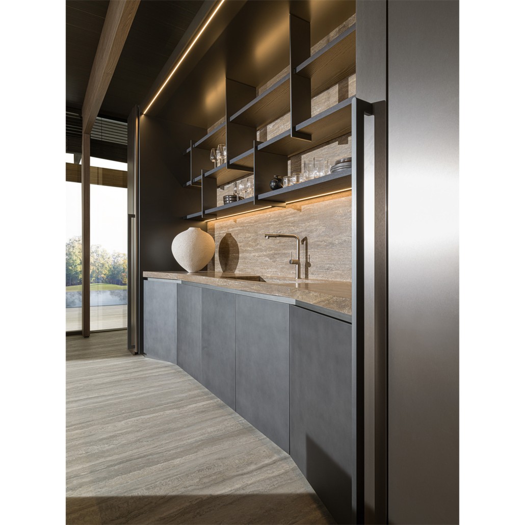 Кухонный гарнитур с раздвижными дверцами TIVALÌ 2.0 BY YABU PUSHELBERG Dada Engenereed Kitchen
