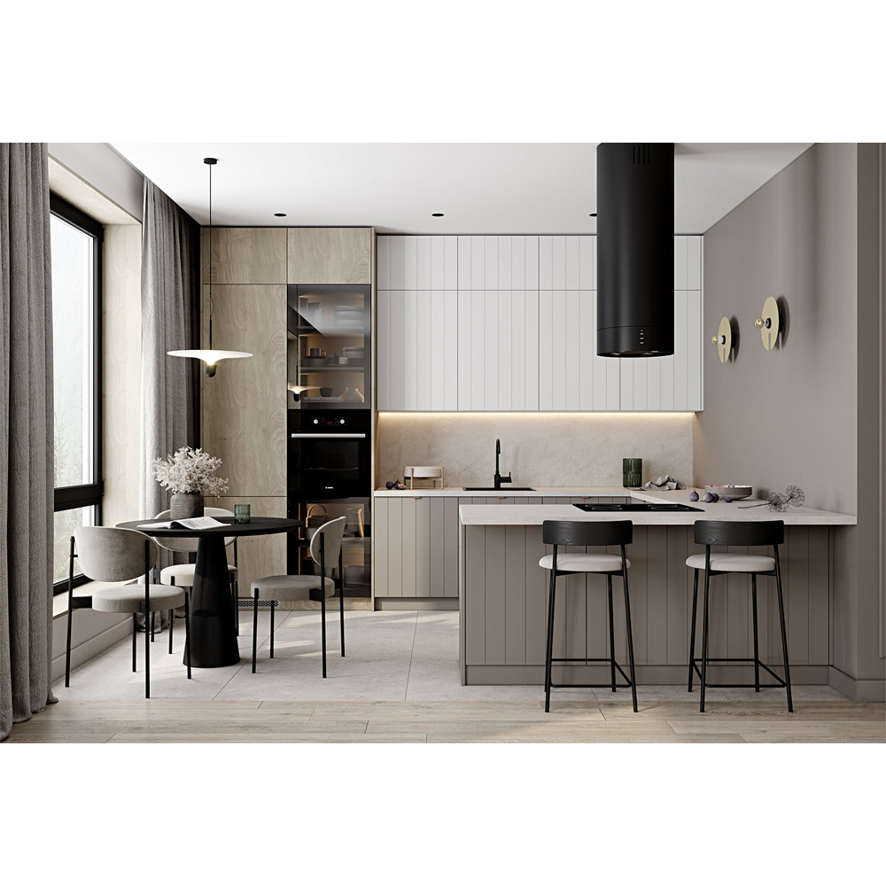 Кухонный гарнитур с фасадом в полоску Rainier Kitchen Set