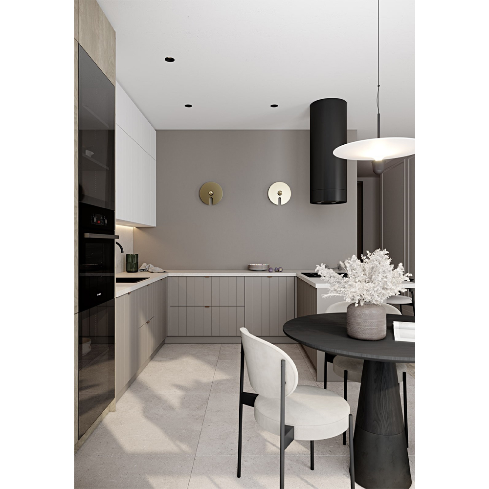 Кухонный гарнитур с фасадом в полоску Rainier Kitchen Set