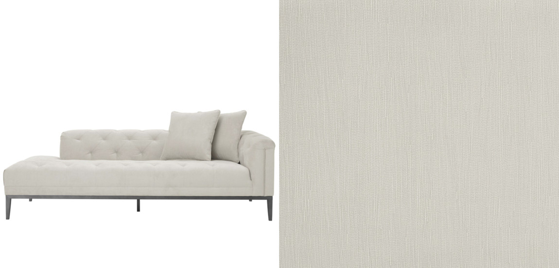 Кушетка Eichholtz Lounge Sofa Cesare Right Pebble grey