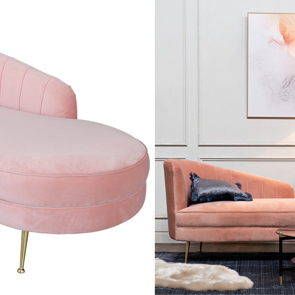 Кушетка Pink Velur