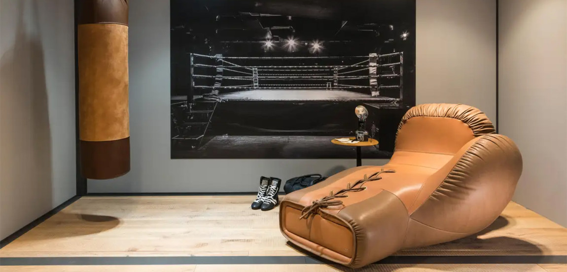 Кушетка Дизайнерская в форме Боксерской Перчатки Vintage De Sede boxing glove sectional sofa I