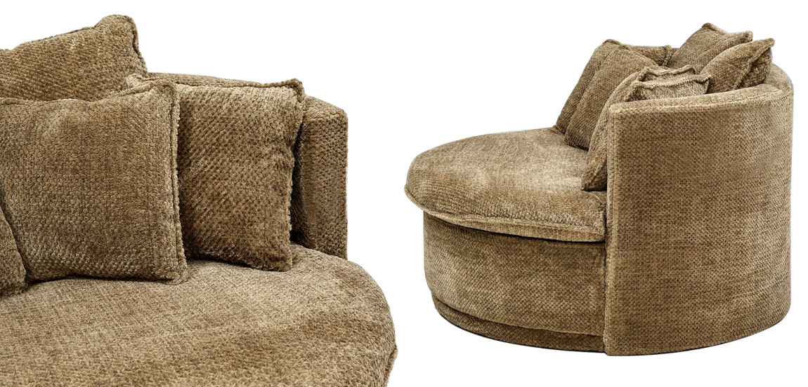 Кушетка круглая Endeavor Chair Коричневая