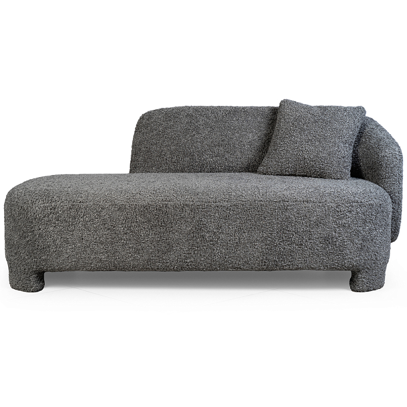 Кушетка серая с обивкой букле Thalia Grey Boucle Sofa