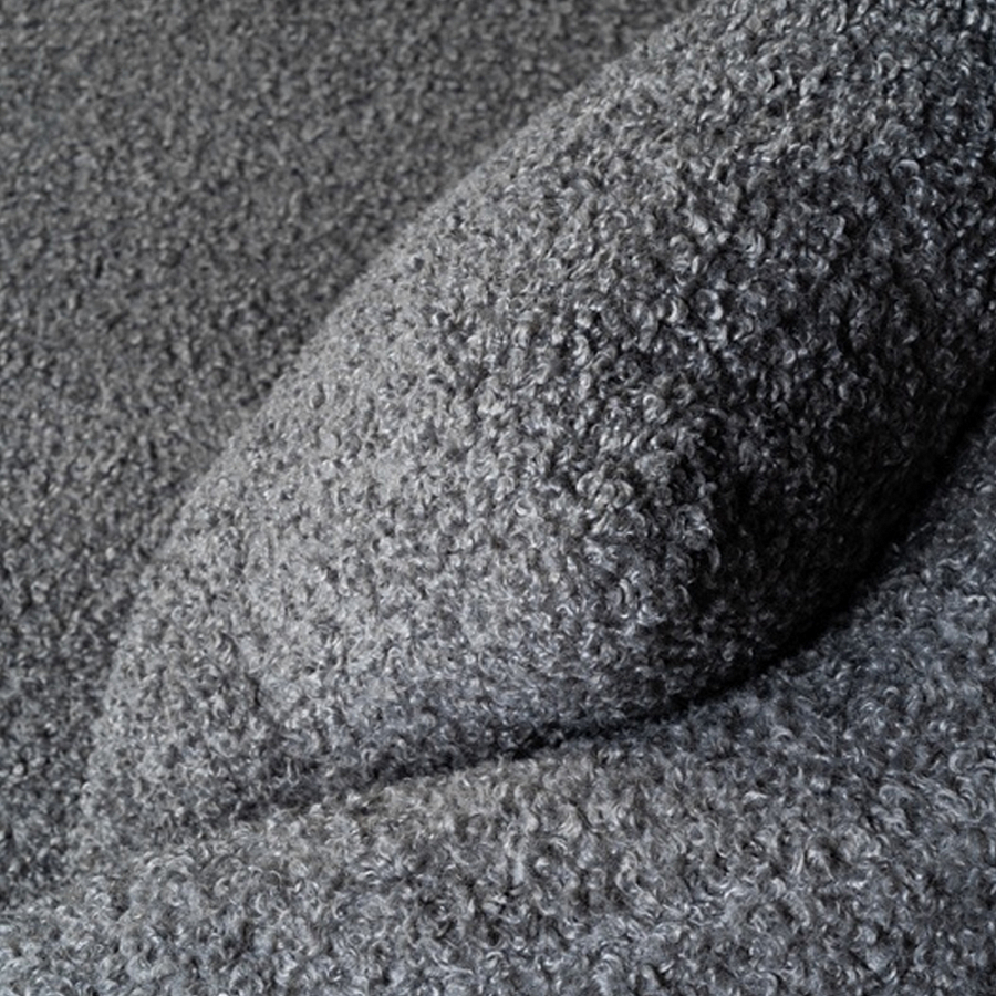 Кушетка серая с обивкой букле Thalia Grey Boucle Sofa