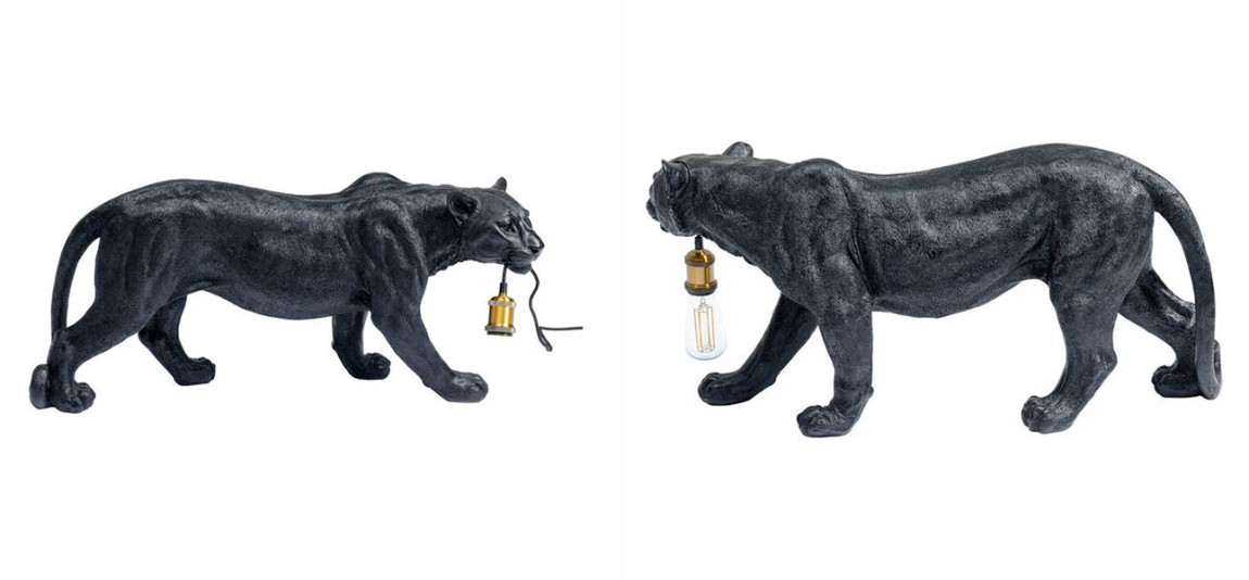 Лампа напольная черная пантера Animal