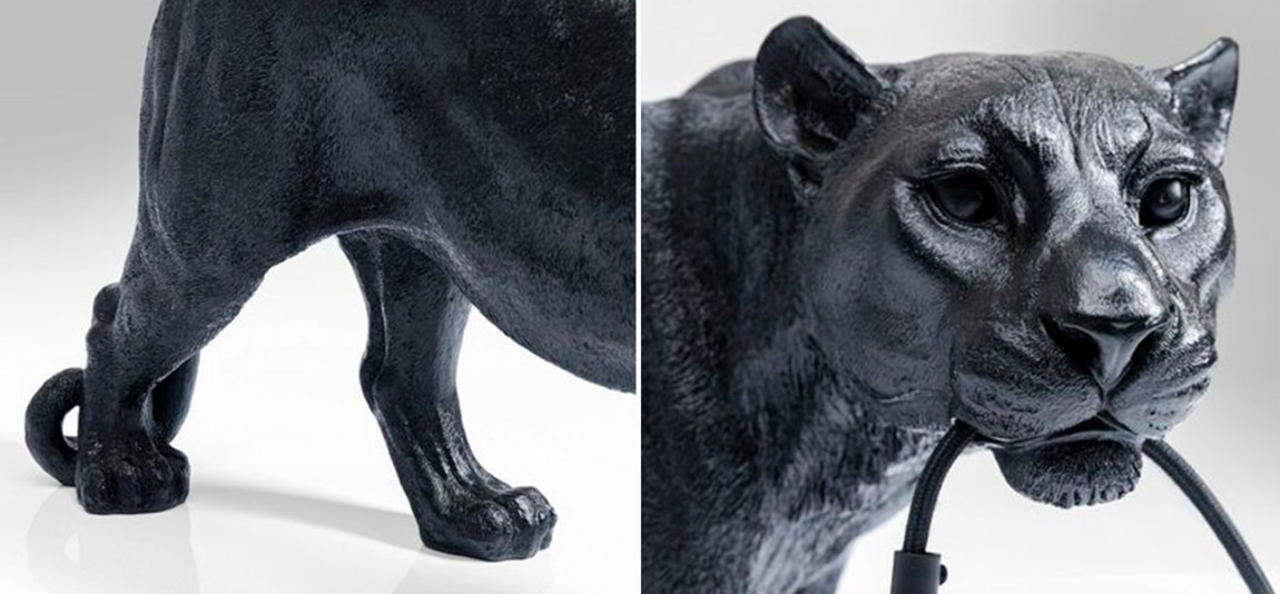 Лампа напольная черная пантера Animal
