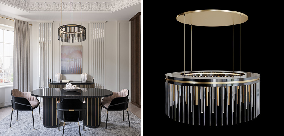 Латунная люстра Coliseum Black