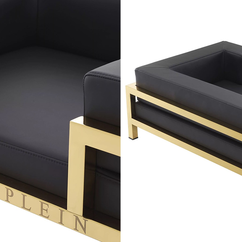 Лежанка для домашних животных Philipp Plein Dogbed High Conic L Gold