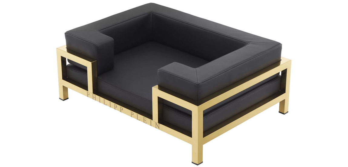 Лежанка для домашних животных Philipp Plein Dogbed High Conic L Gold