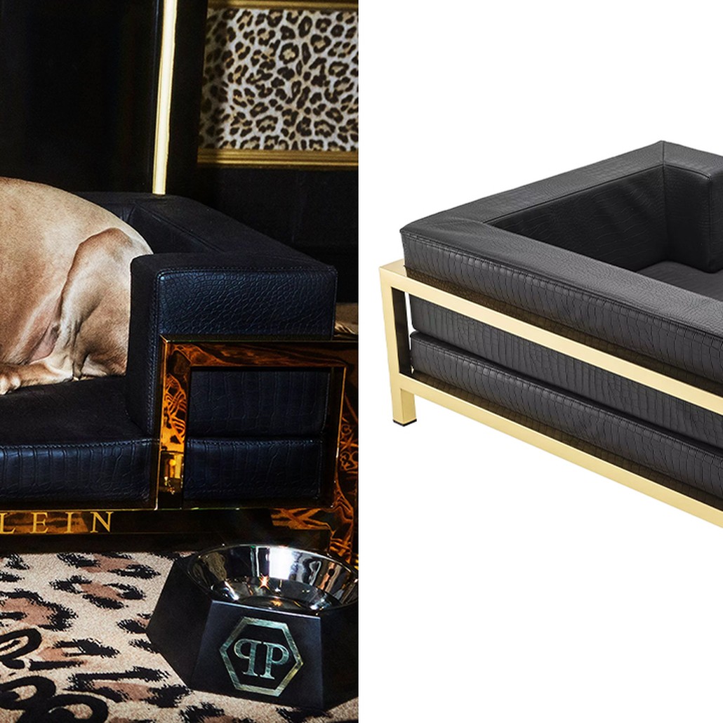 Лежанка для домашних животных Philipp Plein Dogbed High Conic Limited XL Gold