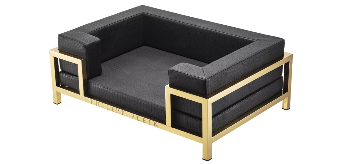 Лежанка для домашних животных Philipp Plein Dogbed High Conic Limited XL Gold