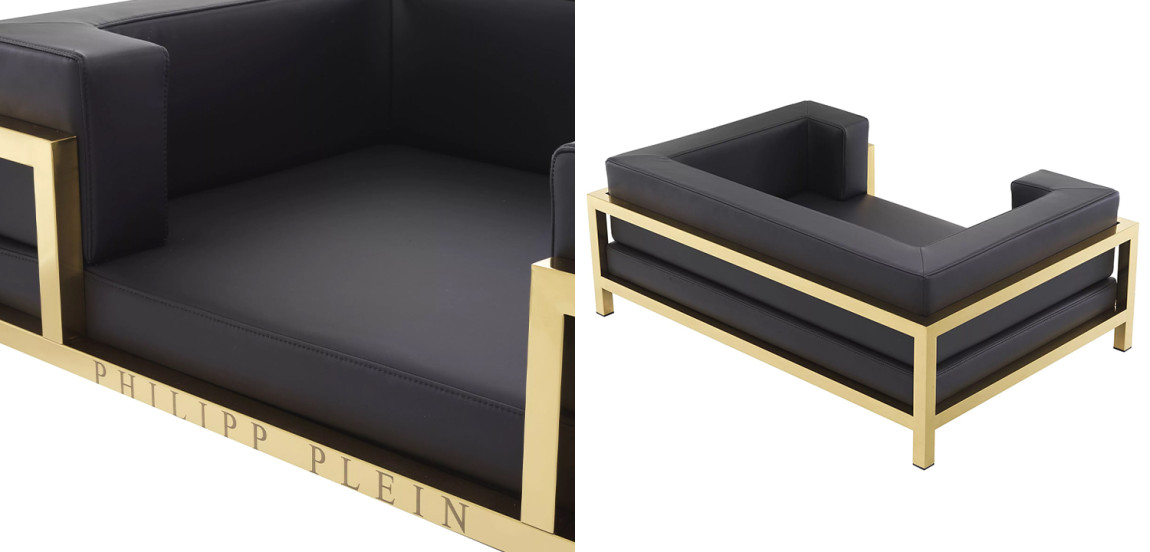 Лежанка для домашних животных Philipp Plein Dogbed High Conic XL Gold