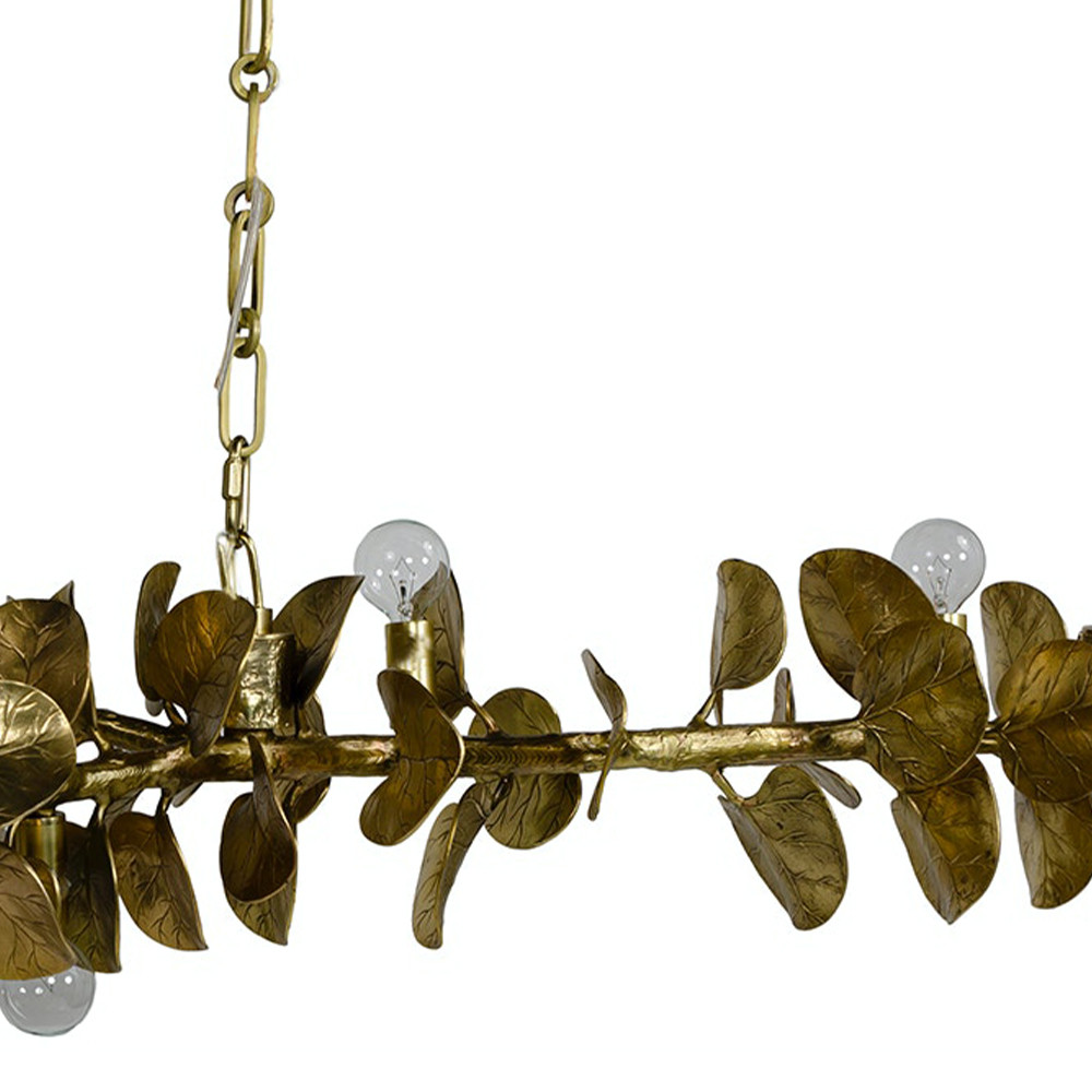 Линейная люстра Brass Eucalyptus Branches Lighting Chandelier