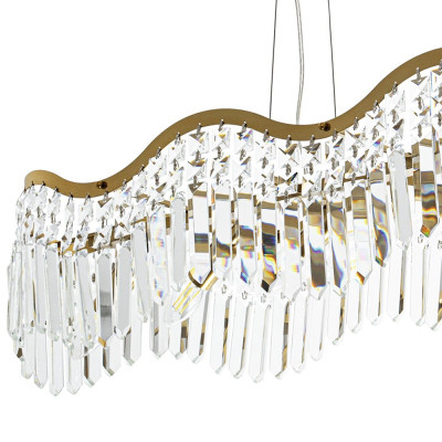 Линейная люстра с подвесками из хрусталя Ludivine Linear Chandelier